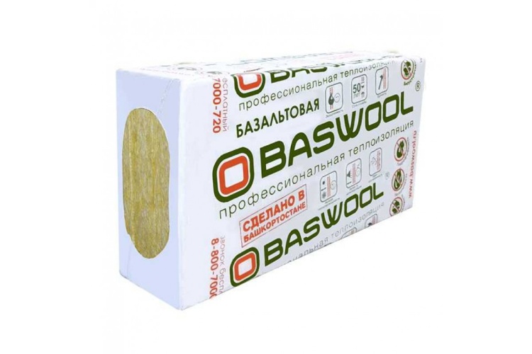 Утеплитель BASWOOL 90 - Вент 1200х600х150 мм, 2 шт. уп