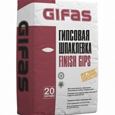GIFAS Шпаклевка гипсовая финишная Finish Gips, 20кг/56 шт